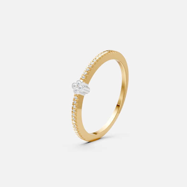 Gorgeous Two Tone Lab Grown Ring